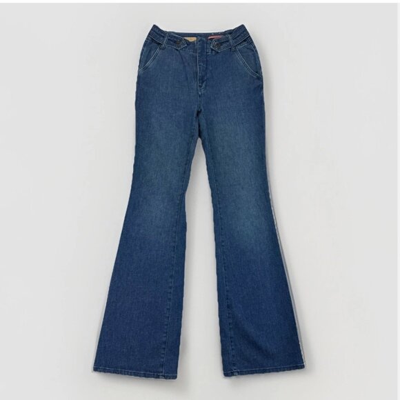 Pilcro Anthropologie Bootcut Jeans‎ Mid Rise Cotton Hemp Boho Hippie Retro Denim - Picture 5 of 16